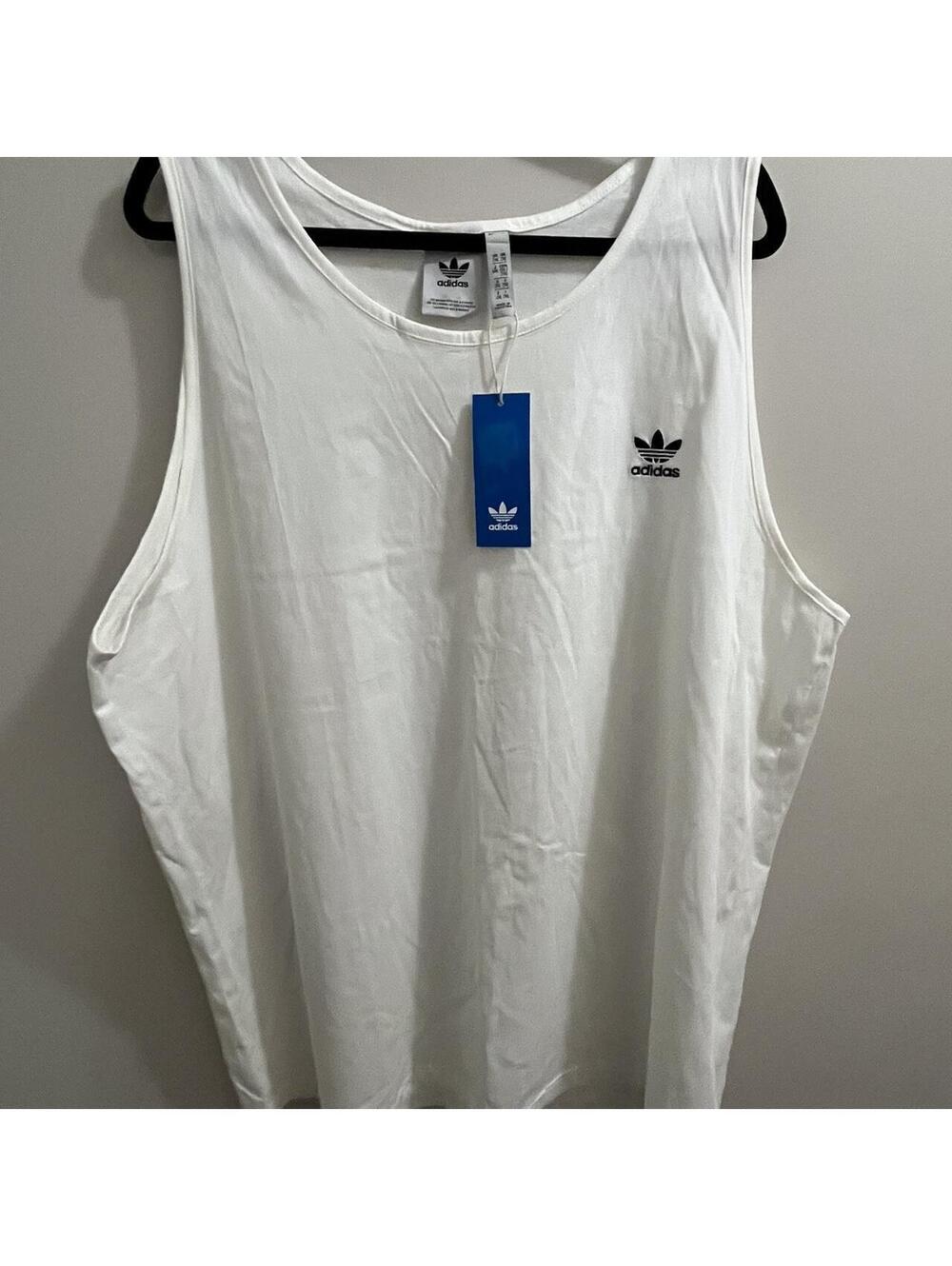 White Adidas tank top. Sz2XL  #activewear
